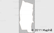 Gray Simple Map of Lares, cropped outside