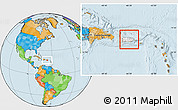 Blank Location Map of Puerto Rico, political outside