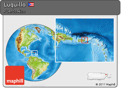 Physical Location Map of Luquillo