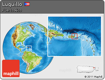 Physical Location Map of Luquillo