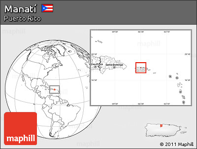 Blank Location Map of Manatí