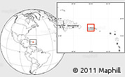 Blank Location Map of Manatí, highlighted country