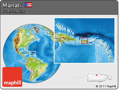 Physical Location Map of Manatí