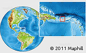Physical Location Map of Manatí, highlighted country