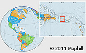 Political Location Map of Manatí, highlighted country