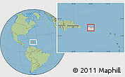 Savanna Style Location Map of Manatí, highlighted country