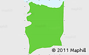 Political Simple Map of Manatí, single color outside, borders and labels