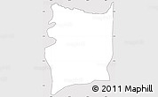 Silver Style Simple Map of Manatí, cropped outside