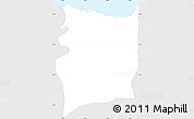 Silver Style Simple Map of Manatí, single color outside