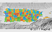 Political Map of Puerto Rico, desaturated