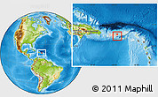 Physical Location Map of Maunabo, highlighted country, within the entire country