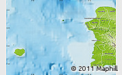 Physical Map of Mayaguez