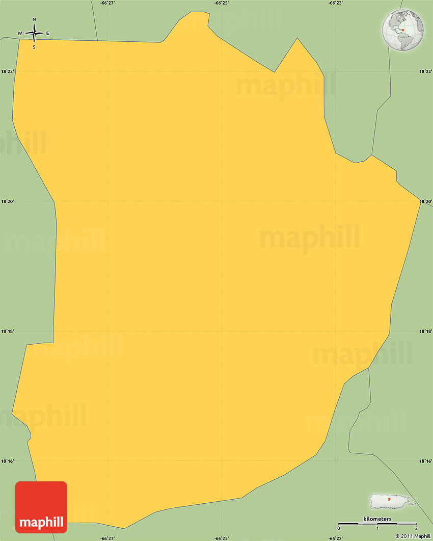 Savanna Style Simple Map of Morovis