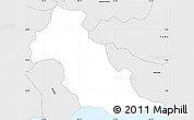 Silver Style Simple Map of Patillas