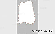 Gray Simple Map of Ponce, cropped outside