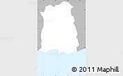 Gray Simple Map of Ponce, single color outside