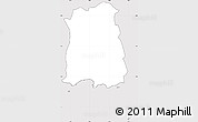Silver Style Simple Map of Ponce, cropped outside