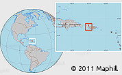 Gray Location Map of Rincón