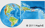 Physical Location Map of Rincón, highlighted country