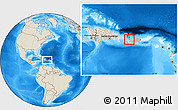 Shaded Relief Location Map of Rincón