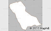Gray Simple Map of Rincón, cropped outside