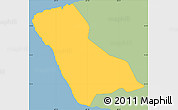 Savanna Style Simple Map of Rincón, single color outside