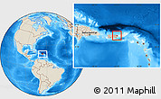 Shaded Relief Location Map of Río Grande