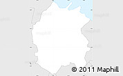 Silver Style Simple Map of Río Grande