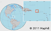 Gray Location Map of San Juan, highlighted country