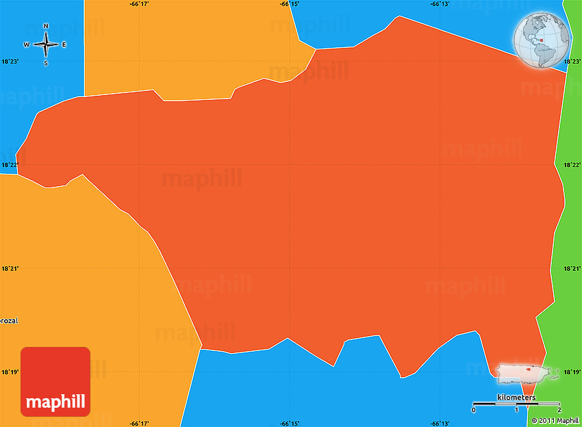 Political Simple Map of Toa Alta
