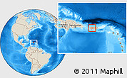 Shaded Relief Location Map of Utuado