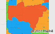 Political Simple Map of Utuado
