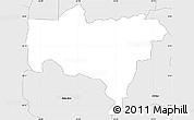 Silver Style Simple Map of Utuado