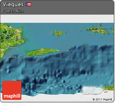 Satellite 3D Map of Vieques