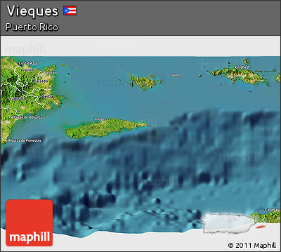 Satellite 3D Map of Vieques