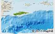 Satellite 3D Map of Vieques, shaded relief outside