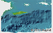 Satellite 3D Map of Vieques, single color outside