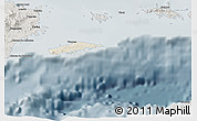 Shaded Relief 3D Map of Vieques, semi-desaturated