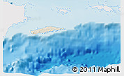 Shaded Relief 3D Map of Vieques, single color outside