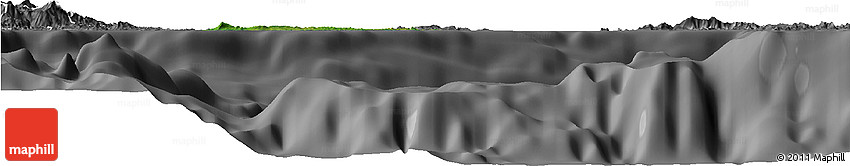 Satellite Horizon Map of Vieques, desaturated