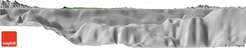 Satellite Horizon Map of Vieques, lighten, desaturated