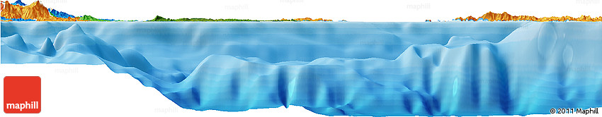 Satellite Horizon Map of Vieques, political outside