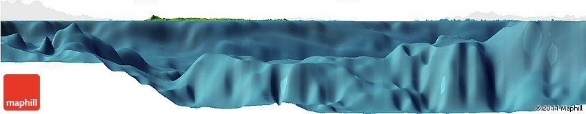 Satellite Horizon Map of Vieques, single color outside