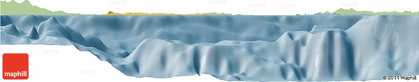 Savanna Style Horizon Map of Vieques, single color outside