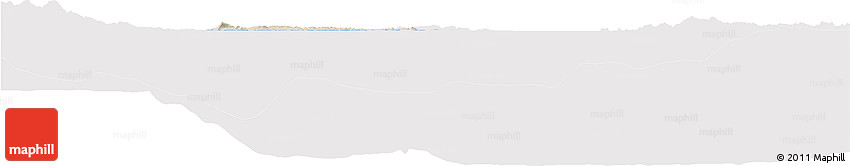 Shaded Relief Horizon Map of Vieques, cropped outside