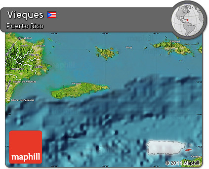 Satellite Map of Vieques