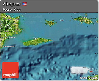 Satellite Map of Vieques