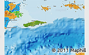 Satellite Map of Vieques, political outside