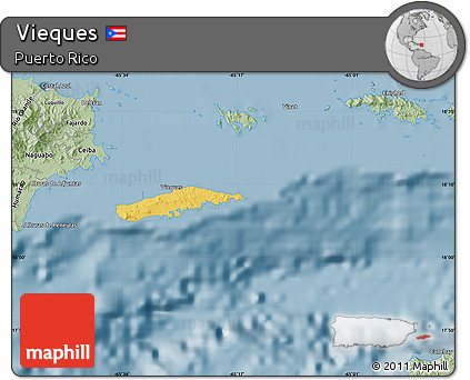 Savanna Style Map of Vieques