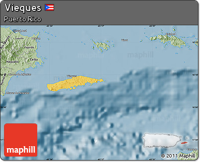 Savanna Style Map of Vieques